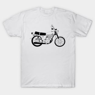 Honda CB100 Black Outline T-Shirt